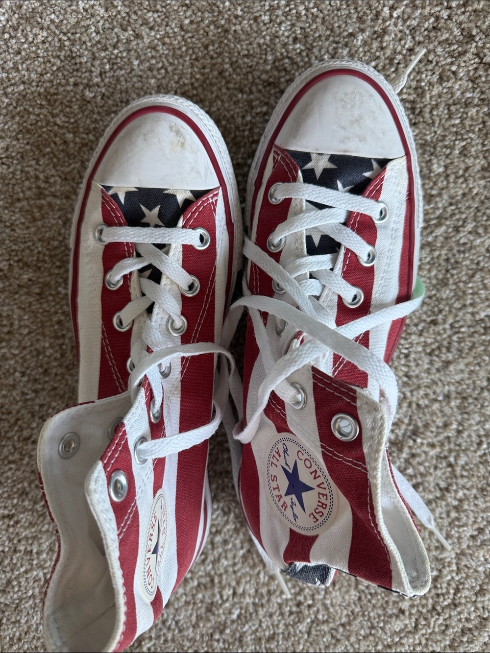Converse Kids High-Top Sneakers - Red, White, Blue Stars - Picture 6 of 6